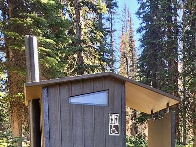 Outhouse near cabin