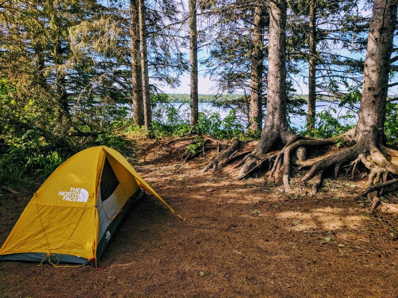 Feldtmann Lake Campground awaits off the typical Isle Royale backpacking routes.