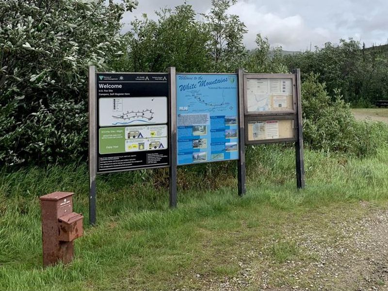 Mount Prindle Campground Fee Sign