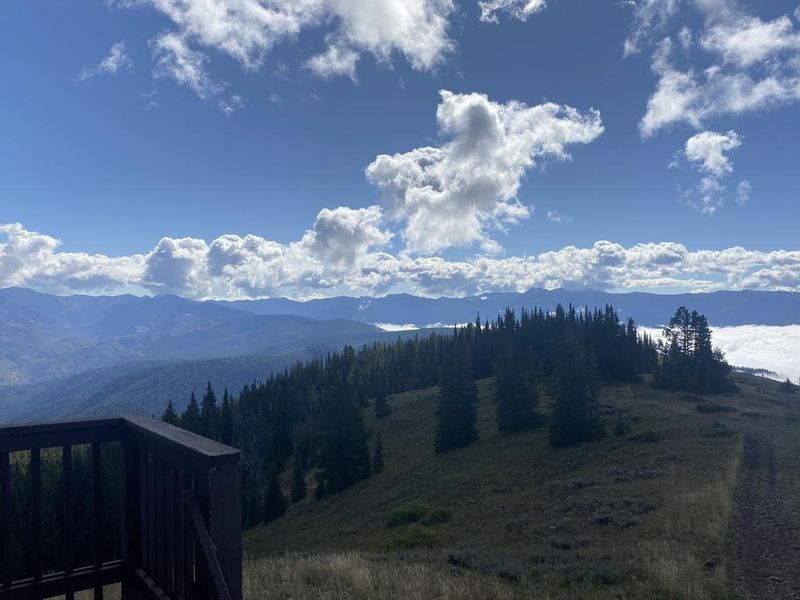 View to the SE from the deck with trail 