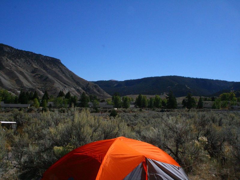 View east from Mammoth Campsite #68