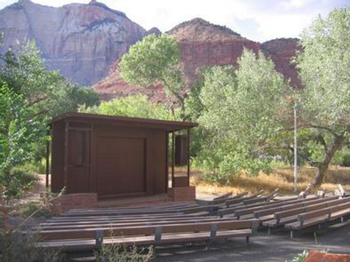 Amphitheater, located between A-loop and B-loop, is used for interpretative Night Program during the summer months