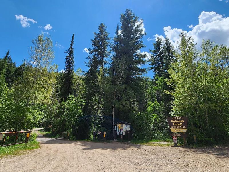 The entrance to Malad Summit Campground