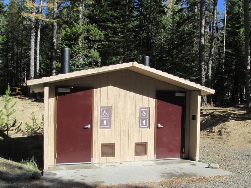 Olive Lake Campground dock vault toilets