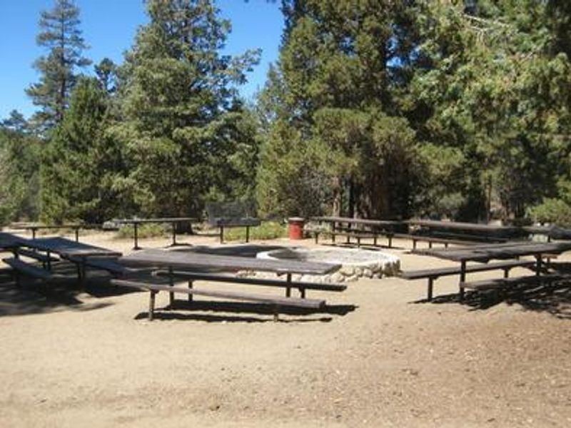 Camp Fire Circle & Picnic Tables at Heart Bar Equestrian Campground