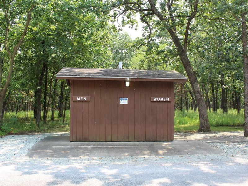 Flush Toilet near campsite 35, Cedar Ridge Campground