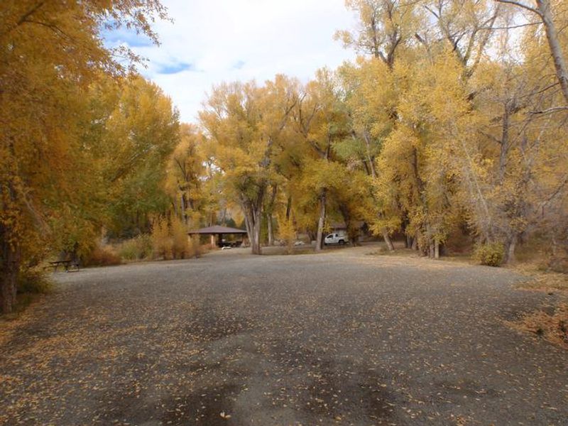 Large parking area for vehicles and RVs