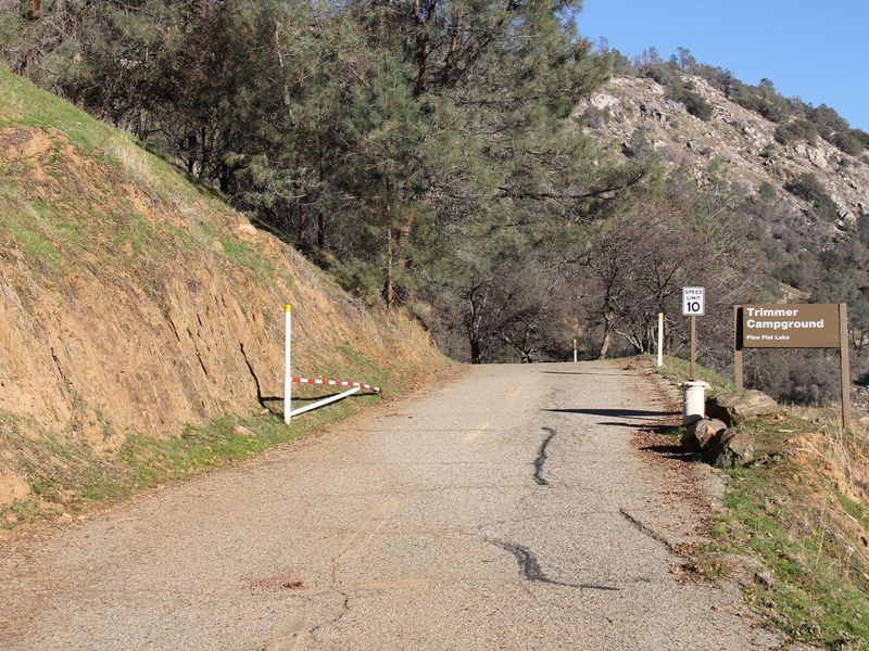 CAMPGROUND ENTRANCE FROM THE TOP OF THE BOAT RAMP