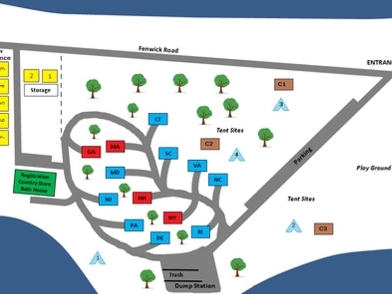 Map of the Colonies RV and Travel Park
