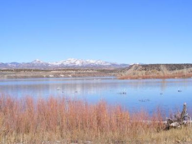 Another view with snow on the mountains.