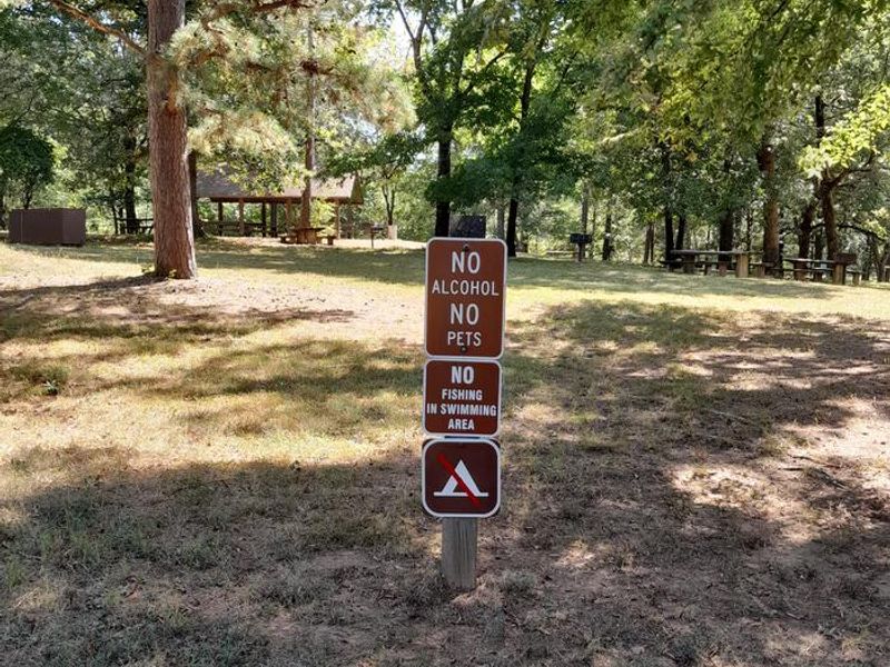 Signs at Little Pines Day Use Area