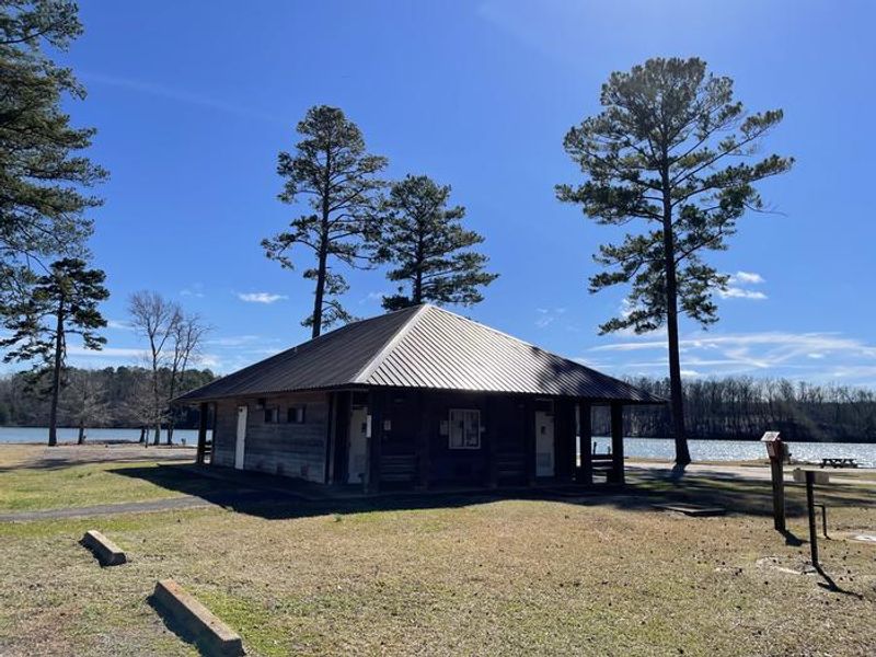 Bathhouse located in the campground. 