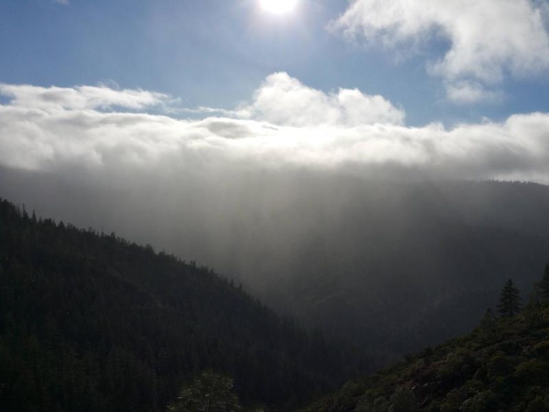 One of the many beautiful views guests might see on the way to the cabin.