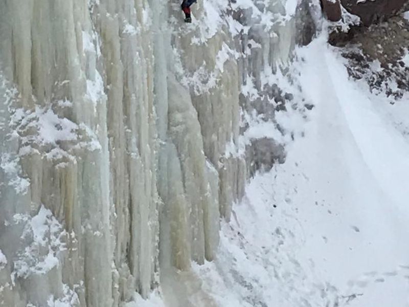 Ice climbing on Grand Island (SB57)