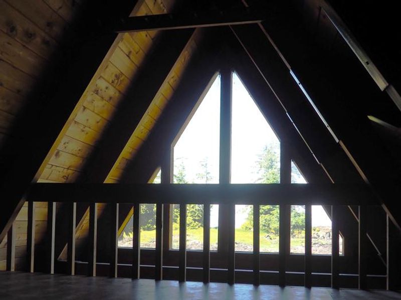 View from loft of Steamer Bay Cabin
