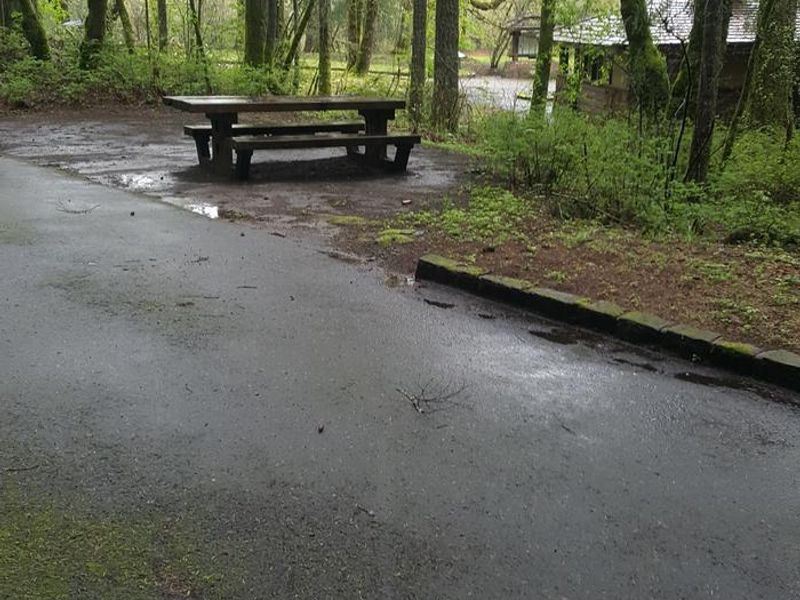 Wyeth campground Site #7 - restroom nearby