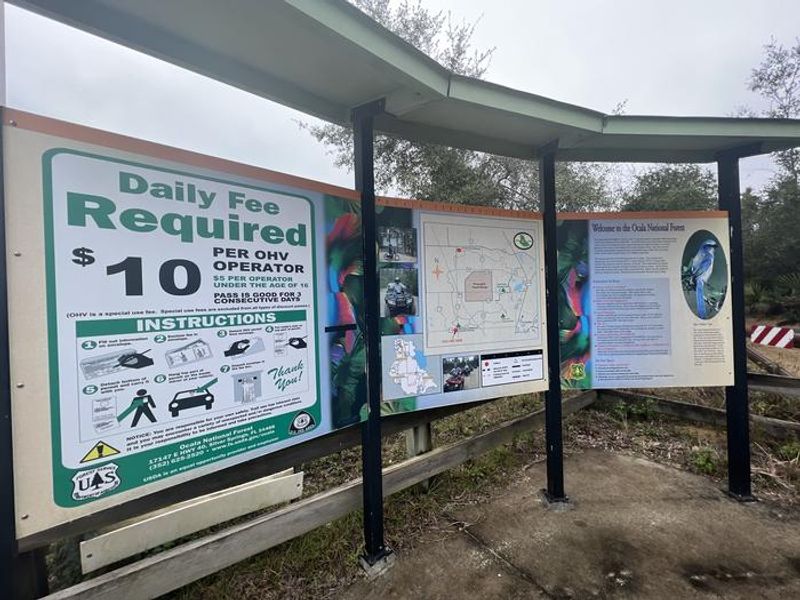 OHV Trailhead Kiosk with map and information. 