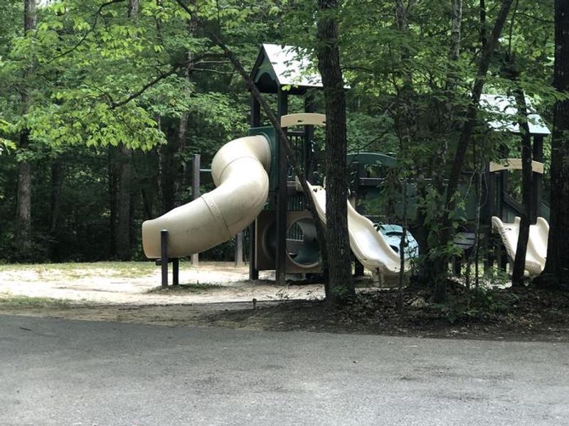 1 of 2 playgrounds.  This is in Section D. Plenty of Shade and soft sand. 