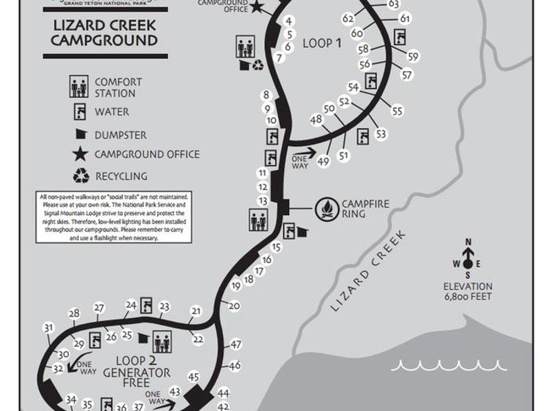 Map Of Lizard Creek Campground