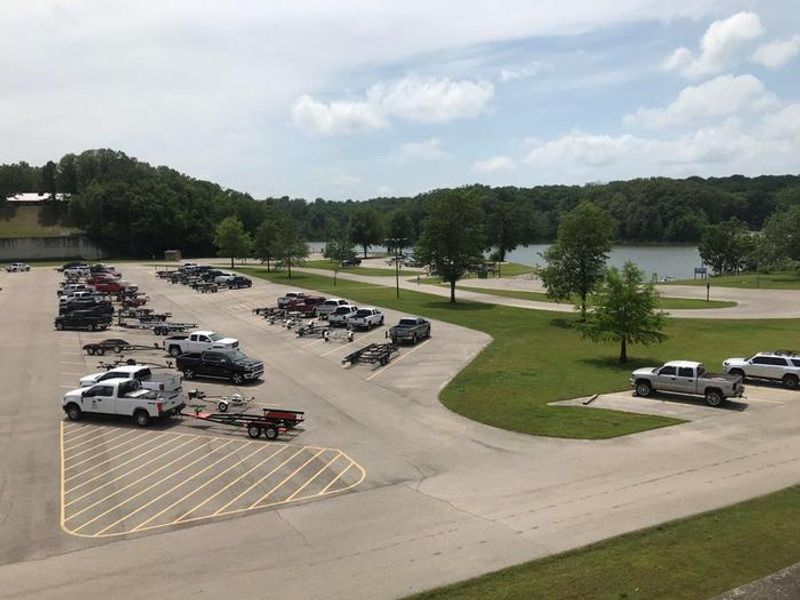 Ample parking for vehicle and trailer parking for different types of recreational users 