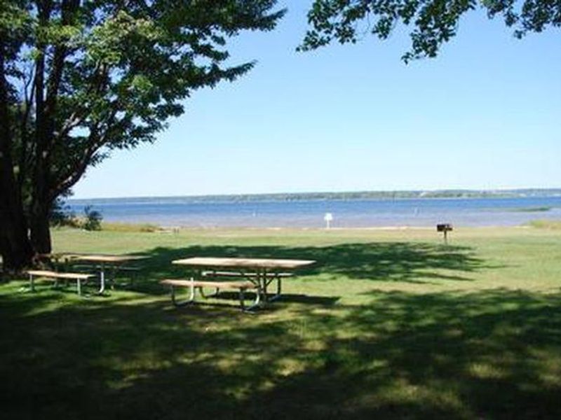 Swimming area located at the Little Bay de Noc Campground