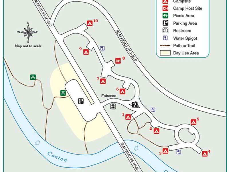 view of all campsite locations