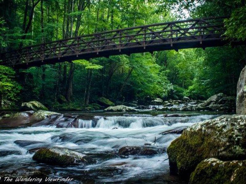 Picnic area bridge to trail heads