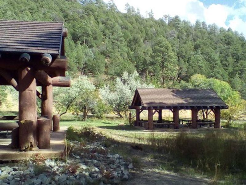 Two reservable group pavilions at Doc Long Picnic Site