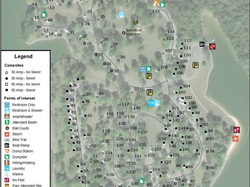 Defeated Creek Campground Map