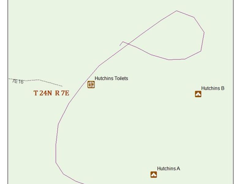 Map of Hutchins Campground
