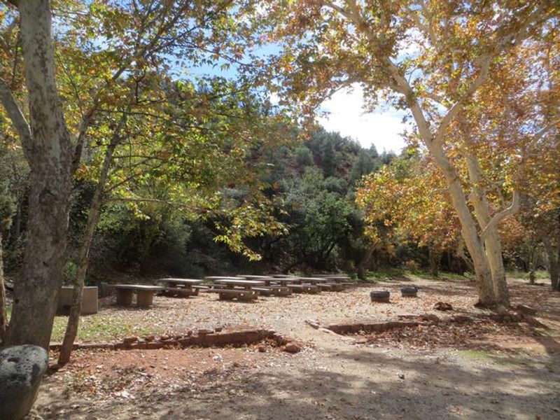 Chavez Crossing Group Campground site #1 with mountain view