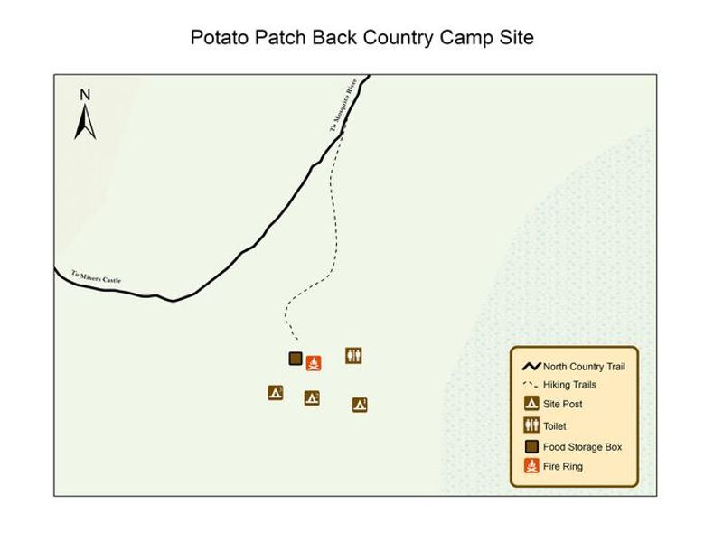 Potato Patch Back Country Campground Map