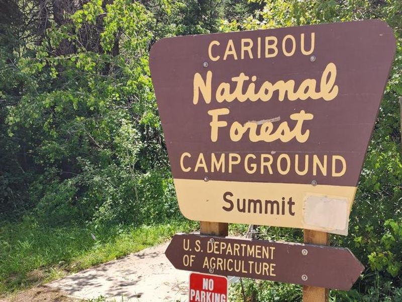 The sign for Malad Summit Campground