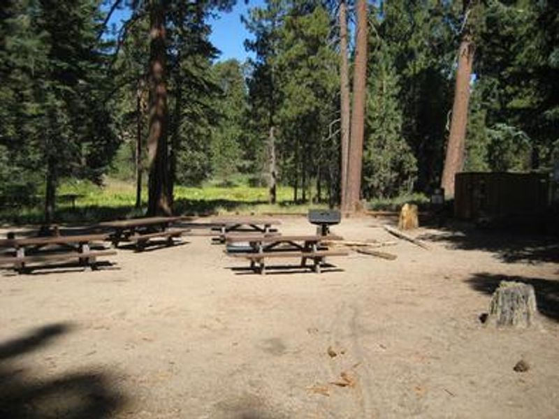 Picnic Tables and BBQ Grill at Deer Group Camp