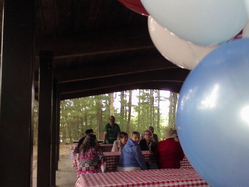 Shelter #2 has five tables and large group charcoal grill (cook for 30-50 people).  Located near restrooms, parking and sand volleyball court.