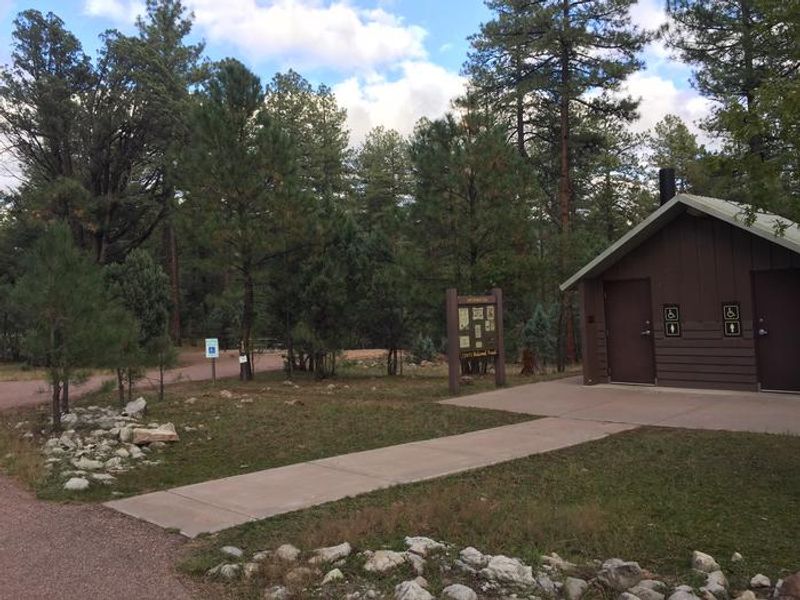 Sharp Creek Campground with Restrooms beside each of the Handicap-accessible Sites