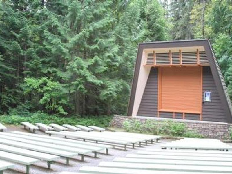 The amphitheater at Fish Creek Campground