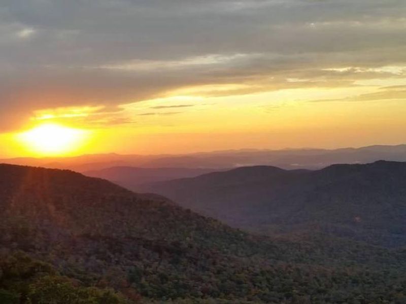Sunsets can be enjoyed from the overlooks just beyond the campground.