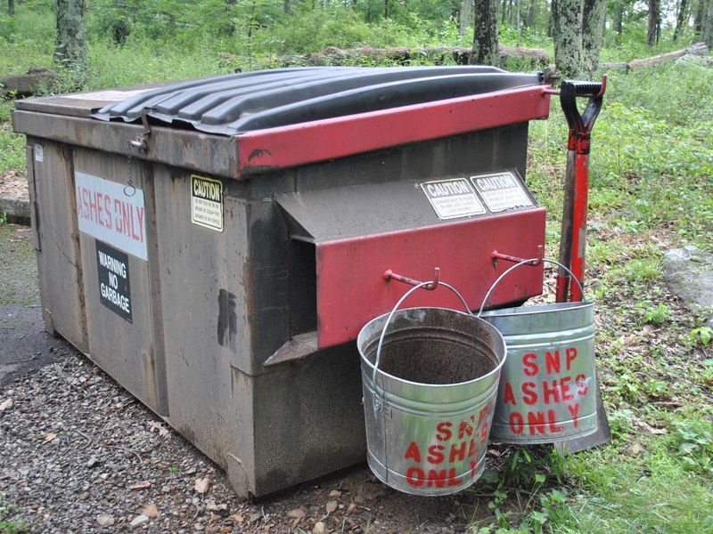 Mathews Arm Campground Ash Buckets