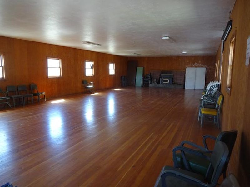 Gooseberry Admin Site recreation hall inside looking south