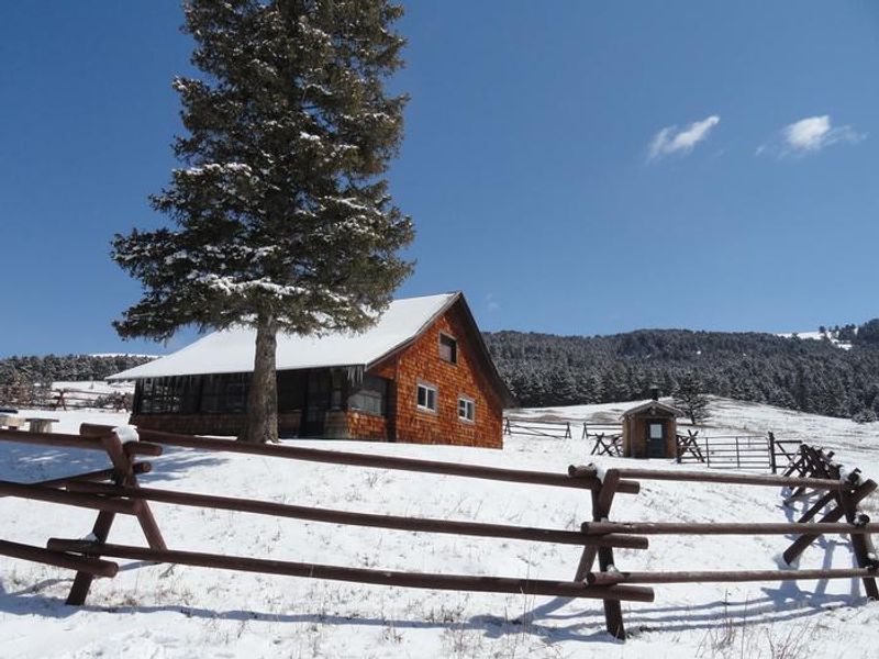 Porcupine Cabin in winter