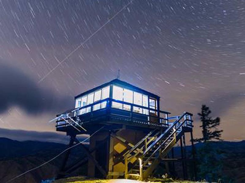 Steliko Lookout at night.