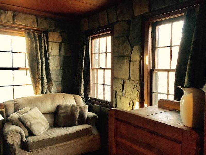 Cabin C's bedroom sitting area.