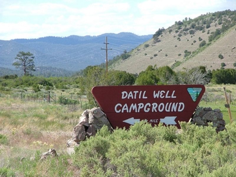 Datil Well Campground entrance sign.
