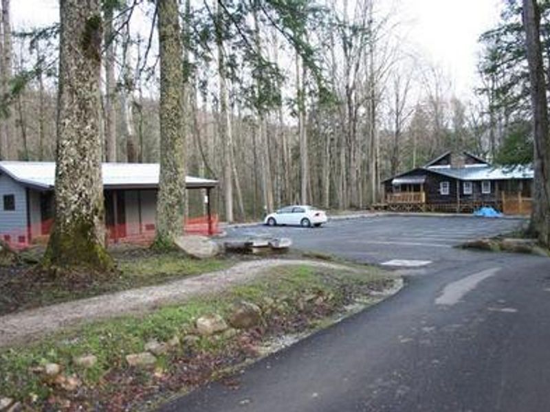 Appalachian Clubhouse showing location of parking and restroom facility