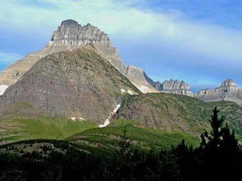 An alpine peak around Many Glacier