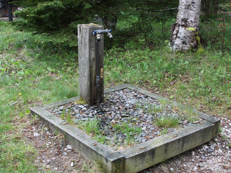 potable water spigot (used for filling containers only - do not connect hoses)