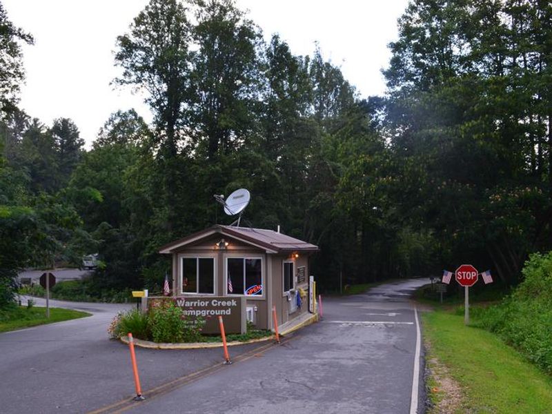 Entrance station at Warrior Creek Campground