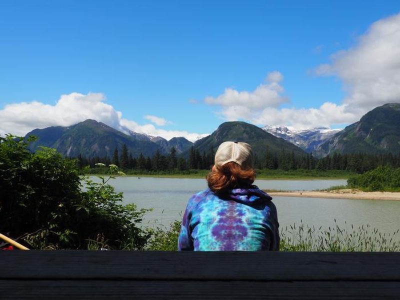 Enjoying the view from Shakes Slough 2 Cabin 