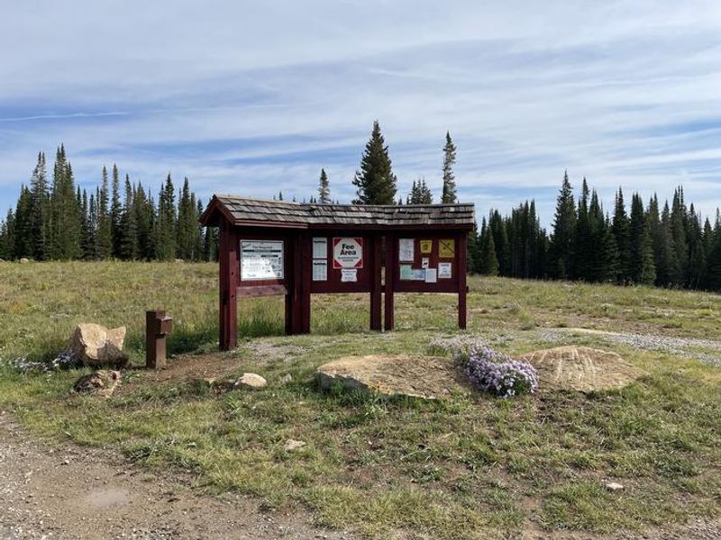 Deep Lake Campground informational kiosk and fee station